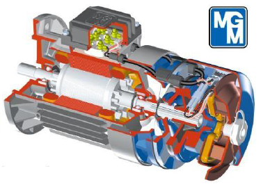 Motor eléctrico con freno